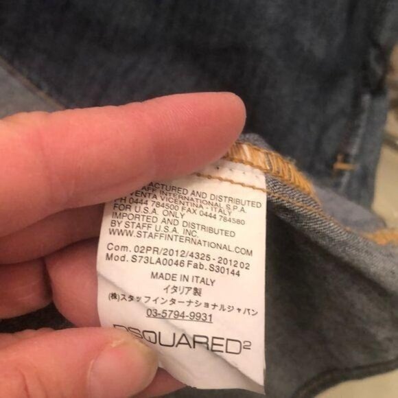 Dsquared2 Dress Size 38 Womens Distressed Denim Belt Snap Short Sleeve Blue - Picture 5 of 15